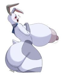 2d five_nights_at_freddy's five_nights_at_freddy's:_security_breach gigantic_breasts happy huge_ass huge_breasts junbutfreaky looking_at_viewer side_view sideboob smiling_at_viewer solo tail vanny_(fnaf)