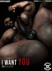 ass bara barret_wallace big_ass butt dark-skinned_male dark_skin final_fantasy gay male male_only muscular muscular_male orcsarc solo sunglasses