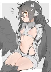 character_request copyright_request harpy harpy_girl harpy_humanoid nipples small_breasts tagme thus0thus tits_out