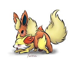 canine eeveelution female fennec fennekin feral flareon fox furreon furry male nintendo no_humans penetration pokemon pokemon_(species) pussy straight vaginal_penetration video_games