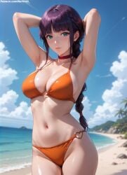 1girls 2d ai_generated asian_female ass big_ass big_breasts bikini bikini_bottom bikini_top black_hair bleach blunt_bangs braid braided_ponytail choker curvaceous curvaceous_female curvaceous_figure curvy curvy_figure dark_purple_hair fit_female high_quality hourglass_figure huge_breasts kurotsuchi_nemu large_breasts light-skin light-skinned_female lips mature mature_female mature_woman milf mommy nero100 outdoors outside pale-skin pale-skinned_female posing purple_hair sagging_breasts seductive seductive_look sexy_pose short_hair stable_diffusion swimsuit swimwear tagmeo thick_ass thick_butt thick_thighs thighs tits wide_hips