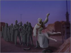 crowd granny_panties imperial_officer_(star_wars) public_humiliation spank_marks spanking star_wars stormtrooper wedgie white_panties