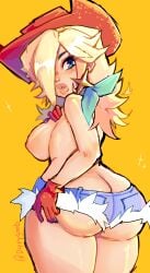 1girls ass blue_eyes breasts cowboy_hat dippygoob earrings female female_focus female_only hat large_ass large_breasts light-skinned_female light_skin long_hair looking_at_viewer mario_(series) princess_rosalina scarf solo solo_female solo_focus standing super_mario_galaxy thick_thighs thighs topless topless_female wide_hips