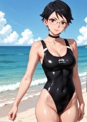 1girls 2d ai_generated areolae armpit bare_arms big_breasts bikini bikini_bottom bikini_top black_eyes black_hair boruto:_naruto_next_generations chest curvy curvy_figure cute cute_face detailed eyelashes eyeshadow female female_only fit fit_female focus hair high_quality large_breasts legs light-skinned_female light_skin lips lipstick looking_at_viewer makeup mascara medium_breasts naruto naruto_(series) nero100 outdoors outside pale-skinned_female pale_skin perky_breasts petite petite_body petite_female posing sarada_uchiha seductive seductive_look short_hair skinny skinny_girl stable_diffusion swimsuit swimwear tagme teenager thighs thin_waist tits twintails