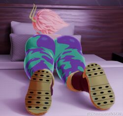 3d 3d_(artwork) 4k ashido_mina ashido_mina_(hero_outfit) ashido_mina_time-skip ass_focus big_ass blender blender_(software) boku_no_hero_academia chaoslord horns huge_ass lying_down lying_on_bed lying_on_stomach mina_ashido mina_ashido_(hero_outfit) mina_ashido_time-skip my_hero_academia pink_hair pink_skin solo_female tagme thick thick_thighs voluptuous_female wide_hips