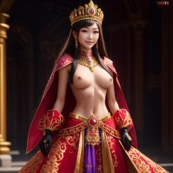 1:1 1girls adornments ai_generated asian asian_clothing asian_female black_hair black_hair_female breasts crown earrings exposed_breasts female female_focus female_only forehead_jewel gloves gold_jewelry human human_female jewelry lipstick long_hair long_hair_female looking_at_viewer makeup mongolian mongolian_clothes navel necklace nhumanfuture no_bra original original_artwork original_character partially_clothed partially_clothed_female partially_undressed peeking_out photorealistic posing posing_for_the_viewer princess provocative public public_nudity realistic realistic_textures red_clothing restaurant rich_female royal royalty seductive seductive_body seductive_gaze seductive_look sexy_clothing smiling smiling_at_viewer solo solo_female standing straight_hair thin_waist topless topless_dress topless_female traditional_clothes upper_body