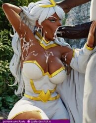 1boy 1girls absurdly_large_cock ai_generated armpit_crease armpit_fetish armpit_hair armpits ass azataai big_ass big_breasts big_thighs blue_eyes cheating cheating_female dark-skinned_female dark-skinned_male dark_skin grin grinning_at_viewer high_heel_boots huge_breasts large_breasts long_hair looking_at_viewer lying lying_on_stomach marvel marvel_comics marvel_tokon:_fighting_souls netorare ntr ororo_munroe paizuri penis_between_breasts pov smiling smiling_at_viewer spread_legs storm_(x-men) thick_ass thick_thighs topless white_hair white_nail_polish x-men