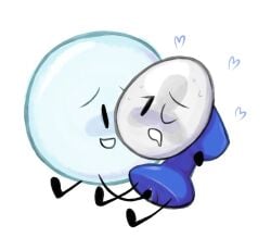 battle_for_dream_island battle_for_dream_island_again bfb bfdi bfdia bubble_(bfdi) fanny_(bfdi) fingering_pussy luridime object_shows one_eye_closed pussy pussy_juice