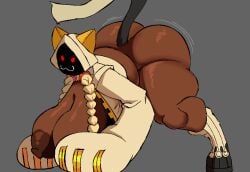 1girl 1girls :3 all_fours alternate_version_available animal_humanoid animal_tail arc_system_works areola areolae ass ass_focus ass_up ass_wobble banana_breasts big_ass big_breasts black_body black_fur black_skin blazblue bodily_fluids breasts bubble_ass bubble_butt butt butt_up cat_humanoid cat_smile cellulite clothing dark_body dark_skin dipstick_tail felid felid_humanoid feline feline_humanoid female footwear fur furry grey_background grey_clothing grey_footwear grey_shoes hi_res hoodie huge_ass huge_breasts huge_butt humanoid kaka_(blazblue) mammal mammal_humanoid markings movement movement_lines red_eyes ribznsfw shaded shaded_color shading sharp_teeth shoes simple_background smile smiling smiling_at_viewer solo solo_female sweat tail tail_markings tan_body tan_clothing tan_fur tan_hoodie tan_socks tan_topwear taokaka teeth thick_thighs topwear wide_hips wobble wobbling wobbling_ass wobbling_butt