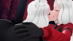 2girls 3d animated ass ass_grab breast_grab ceno0 cerberus_(helltaker) clothed clothed_female clothing evilzorak faithstarfaith female female_only french_kiss fully_clothed grabbing_another's_breast groping helltaker kissing long_hair longer_than_10_seconds red_eyes selfcest sound tagme tail tongue tongue_out video white_hair yuri
