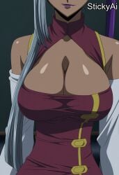 accurate_art_style ai_generated anime_coloring code_geass curvy female female_only mature mature_female milf pinup solo solo_female solo_focus stickyai