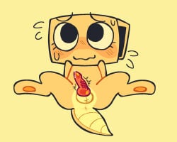 1futa anus blush canine_genitalia canine_penis dandy's_world girl looking_at_viewer nervous_smile pawpads penis roblox shelly_(dandy's_world) spread_legs tail veiny_penis