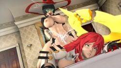 3d big_breasts guilty_gear i-no jack-o'_valentine rough_sex tagme theboobedone