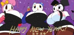 2026 3girls adorable alcohol alternate_version_available ambiguous_gender anthro areola areola_slip bare_shoulders big_breasts bimbo bimbo_lips black_eyes blush blush_stickers bow breasts bunny_ears bunny_girl cassettedream cat_girl cigarette cleavage clothing cute demon_girl dream-cassette dress drink_can drunk elbow_gloves english_text exposed_breasts eyeliner eyeshadow felid feline felis female furry furry_female gloves hair_bow happy_new_year hat headwear hello_kitty hello_kitty_(character) hello_kitty_(series) holding_can holidays hoshime huge_breasts jester_cap jester_hat kitty_white kuromi lagomorph large_breasts lipstick looking_at_viewer makeup microdress multiple_girls my_melody nipple_slip nipples no_panties onegai_my_melody open_mouth plump pussy rabbit rabbit_girl sanrio sleeveless sleeveless_dress smile solo solo_female stockings strapless_dress tail teeth text thick_thighs thighhighs thighs wardrobe_malfunction white_fur