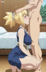 1boy 2d 2d_(artwork) 2d_animation absurdres adult ai_assisted ai_generated animated big_breasts big_penis blowjob breasts dr.stone dr_stone fellatio female heeven highres kohaku_(dr.stone) male mature patreon patreon_username penis_in_mouth perfect_body rolled_eyes saliva saliva_on_penis saliva_trail straddling tagme uncensored video