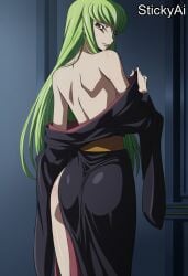accurate_art_style ai_generated anime_coloring code_geass curvy female female_only mature mature_female milf pinup solo solo_female solo_focus stickyai