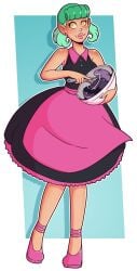 amity_blight disney dress earrings elf_ears female_only femsub housewife jewelry purple_hair solo stepfordization the_owl_house wrenzephyr2 yellow_eyes