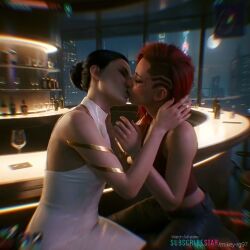 2girls age_difference ai_generated animated cd_projekt_red clothed_sex cyberpunk_2077 cyborg_girl edited girls_only google_gemini grok grok_imagine hanako_arasaka kissing kissing_neck mature_female mikey-rg97 on_bed passionate_kiss rimming sound tagme valerie_(cyberpunk_2077) video yuri