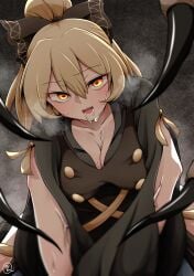1boy 1boy1girl 1girl 1girls arthropod_limbs black_bow black_ribbon black_shirt blodne_hair blue_clothing blue_kimono blue_yukata bow bowtie breasts brown_dress cleavage collarbone drool drooling fang fang_out fangs fangs_out femdom hair_between_eyes hair_bow hair_bun hair_ribbon hi_res high_quality high_resolution highres kimono legs long_hair long_sleeves looking_at_viewer male_only medium_breasts open_mouth pin_down pinafore_dress pov pov_eye_contact pov_male ribbon ribbons saliva saliva_drip scavia10 shirt sleeveless sleeveless_dress spider_girl spider_legs steam steamy_breath straddling sweat sweatdrop sweating tagme teeth teeth_showing thighs tied_hair tongue touhou vein veins veiny veiny_arms yamame_kurodani yellow_bow yellow_bowtie yellow_eyes yellow_ribbon yukata