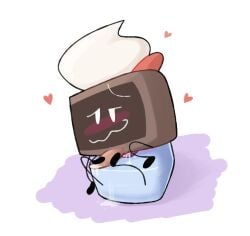battle_for_dream_island battle_for_dream_island_again bfb bfdi bfdia cake_(bfdi) cum facesitting footjob ice_cube_(bfdi) licking luridime object_shows saliva tentacle_penis
