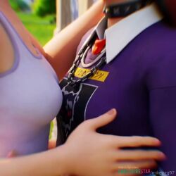 2girls ai_generated animated bob_cut clothed_sex e-girl edited epic_games evie_(fortnite) fortnite girls_only google_gemini grok grok_imagine helsie_(fortnite) kissing mikey-rg97 on_bed passionate_kiss sound tagme video yuri