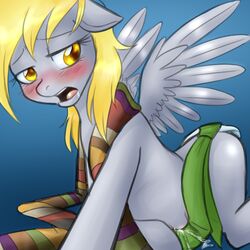 2013 amber_eyes balddumborat blonde_hair blush derpy_hooves drooling equine female friendship_is_magic hair horse masturbation my_little_pony open_mouth orgasm pegasus pony pussy pussy_juice saliva solo tongue wings