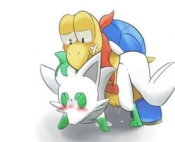 bandage blush cum furry gay koopa koopa_troopa kooper male mario_(series) nintendo no_humans paper_mario pokemon pokemon_(species) trinitycollapse zorua