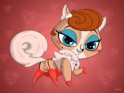 anus ass bangs blue_eyes blush canine diamonds half-closed_eyes littlest_pet_shop madame_pom paws pomeranian pussy tights