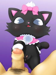 1boy 1girls anus censored diana_(jewelpet) duo feline female feral foot_fetish footjob human humanoid_penis interspecies jewelpet jewelpet_(species) looking_at_viewer male penis pov pussy sex simple_background size_difference small_dom_big_sub uncut zoophilia