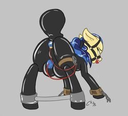 above_average_crotchboobs ass bondage ccdrawdump crotchboob crotchboob_paizuri crotchboobs equine female horse milky_way_(character) milky_way_(mlp) milky_way_(oc) my_little_pony pony two_tone_hair vibrator