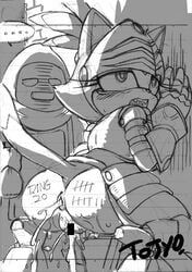 after_sex animal_ear anus armor ass blaze_the_cat blush censored comic cum cum_in_ass fat_mons female fur furry gloves helmet high_heels pussy sega sonic_(series) sonic_and_the_black_knight tail tojyo