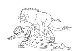 black_and_white blazehound canine demon doggy_style drawing fantasy feline female feral from_behind hellhound liger line_art lion male monochrome open_mouth penetration pet plain_background sex siberian_tiger skypouncer straight text tiger twindrags unfinished vaginal_penetration video_games white_background white_tiger wings