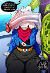 cell (dragon ball) from deltarune by hellsonger