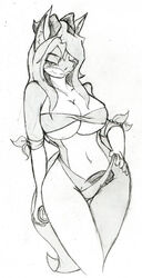 1futa 2011 anthro big_breasts breasts dickgirl dragon futanari hair horn hybrid intersex kyera navel penis pose sketch solo solo_futa vibershot