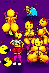 anal anal_sex anus areola ass beauty_mark big_breasts big_butt breasts buggery cherry clothes color doggy_style english_text erect_nipples fellatio female from_behind fruit ghost grin heart inky_(pac-man) interspecies looking_at_viewer looking_back male monster_girl ms._pac-man namco navel nipples nude open_mouth oral oral_sex pac-man pac-man_(series) paizuri penetration pill presenting presenting_hindquarters pussy sex skimpy smile spirit straight text thecon tight_clothes tongue tongue_out vaginal_penetration video_games