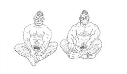 2boys hairy husky92 male male_only muscles nude orc orc_male orsimer penis skyrim tattoo the_elder_scrolls uncut