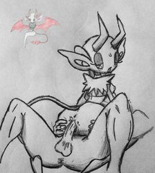 1boy 1girls anthro drawn female hair hollow_knight hollow_knight_x_humans human interspecies monochrome nintendo original_character penis pokemon pokephilia pussy sex video_games