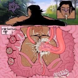 artist_upload back_view big_ass black_hair colored colored_sketch confused cultteabagging cum cum_in_pussy cum_out_mouth cuntboy cuntboy_penetrated english_text fertilization hairy_anus hairy_legs hairy_pussy impregnated_cuntboy impregnated_ftm impregnation jujutsu_kaisen kankaku_shadan long_hair_male male male_focus male_penetrated male_pregnancy mpreg muscular muscular_male onomatopoeia pierced_genitals piercings spread_pussy stuck suguru_geto tan-skinned_male tan_skin tentacle tentacle_in_pussy tentacle_penetration tentacle_pit trapped unaware watermark wolfbrain908