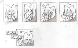 bittersweet_candy_bowl blush bow comic feline female furry lucy_(bcb) male oral penis sketch smile tail