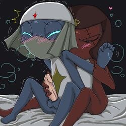 balls blue blush closed_eyes dororo gay giroro handjob keroro_gunsou male penis sex