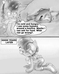1girls archie_comics background_character ball_gag blindfold blush bondage caveman collar colono dog_collar domestication female_focus greyscale humanoid_feet humor humor_porn leather_blindfold leather_harness mobian_(species) monochrome name_tag no_nipples petplay primitive rodent sally_acorn sega sonic_(series) sonic_the_hedgehog_(archie) sonic_the_hedgehog_(comics) sonic_the_hedgehog_(series) source_request submissive_anthro submissive_female tailwag tear thought_bubble time_skip wagging_tail
