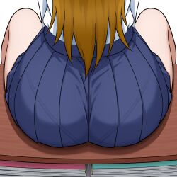 1girls 2026 ass big_ass brown_hair color colored digital_media_(artwork) dress female female_only hair hi_res light-skinned_female light_skin long_hair oc on_table original original_character ryuseiart school school_uniform see-through see-through_clothes see-through_clothing simple_background sitting sitting_on_table skirt solo table thick_thighs thighs white_background