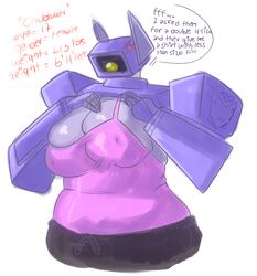 breasts cleavage female female_focus female_only hasbro plump roly rule_63 shockwave shockwave_(transformers) transformers