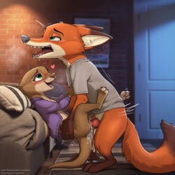 1:1 2026 animal_genitalia animal_penis anthro bodily_fluids bottomless bottomless_anthro bottomless_female bottomless_male breasts canid canine canine_genitalia canine_penis clothed clothing comatose cum cum_drip cum_in_vagina cum_inside disney dripping duo ears_back female fox genital_fluids genitals happy happy_sex hi_res inside knot knotted_penis leaning leaning_forward male male/female mammal mrs._otterton mustelid nick_wilde nipples open_mouth otter penetration penile penile_penetration penis penis_in_vagina pivoted_ears sex side_view size_difference small_breasts smaller_penetrated stand_and_carry_position standing standing_sex suspended_by_penis tongue tongue_out vaginal vaginal_penetration vulva waist_grab zootopia