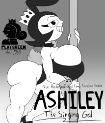 1female 1girl 2d 2d_(artwork) ashily_(trevorsgaming) big_ass big_breasts big_butt big_thighs big_tits black_and_white black_hair british british_female bunny_suit cartoony cleavage clothed_female commission commission_art curvy curvy_body curvy_female curvy_hips curvy_thighs digital_art digital_drawing_(artwork) digital_media_(artwork) happy holding_onto_pole looking_at_camera looking_at_viewer looking_pleasured lore magazine magazine_cover milf milf_body monochrome naughty onyx_twilight original original_character pale-skinned_female pale_body pale_skin parody playboy_bunny playboy_bunny_costume playboy_outfit playboy_suit pole pole_between_breasts pornographic pornography rubberhose smile stare stripper_pole suggestive suggestive_look suggestive_pose suggestive_posing suggestive_smile tall_female taller_female text thick thick_ass thick_hair thick_hips thick_legs thick_thighs toon toony twitter_link white_body white_skinned_female