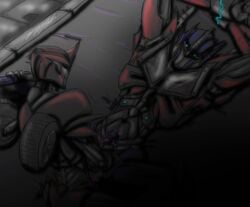 bondage knock_out knock_out_(transformers) knockout optimus_prime questionable_consent tagme transformers transformers_prime yaoi