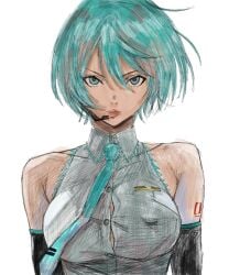 hatsune miku from vocaloid by hex mamaniac