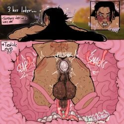 1boy artist_upload back_view ball_impregnation balls_enlargement balls_expansion big_ass black_hair bulging_balls colored colored_sketch cultteabagging egg_from_ass egg_implantation egg_laying eggs_in_scrotum english_text enlarged_balls hairy_anus hairy_balls hairy_legs huge_balls jujutsu_kaisen kankaku_shadan large_penis long_hair_male male male_focus male_only monster_on_male muscular muscular_male onomatopoeia orgasm_face oviposition pierced_genitals piercings pregnant pregnant_belly pregnant_male slap_mark smacking_ass solo_focus strained_expression straining stuck suguru_geto sweating sweaty tan-skinned_male tan_skin tentacle tentacle_penetration tentacle_pit tentacle_sucking_penis testicle_clench trapped urethral urethral_bulge urethral_egg_implantation urethral_insertion urethral_oviposition veiny_balls veiny_testicles watermark whip_marks wolfbrain908