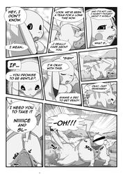 all_fours censored comic disembodied_penis doggy_style from_behind fur greyscale male manga monochrome nintendo penis pikachu pokemon pussy size_difference text tom_smith vaginal_penetration video_games