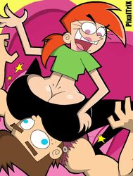 1boy 1girls ass ass_cleavage blue_eyes brown_hair bubble_butt butt_crack clothing facesitting female forced huge_ass human lipstick long_hair male nickelodeon pixaltrix purple_eyes red_hair straight_hair the_fairly_oddparents thick_thighs timmy_turner tunnel_of_love vicky vicky_(fairly_odd_parents) wide_hips